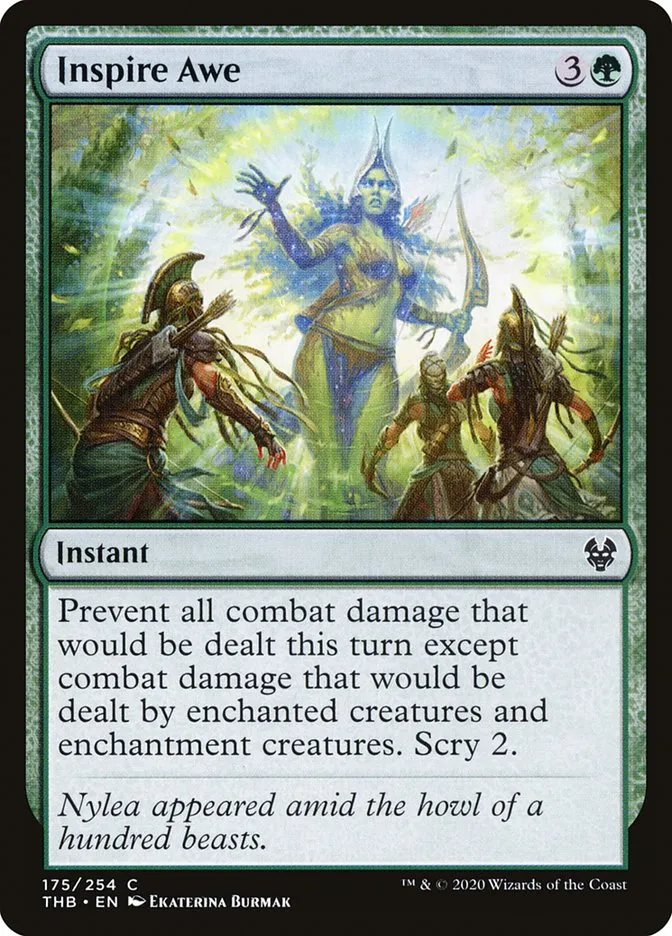 2020 Theros Beyond Death Inspire Awe #175 common card image