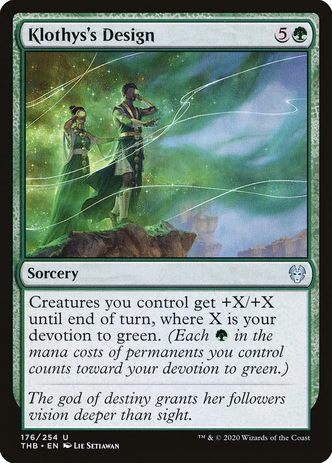 2020 Theros Beyond Death Klothys's Design #176 uncommon card image