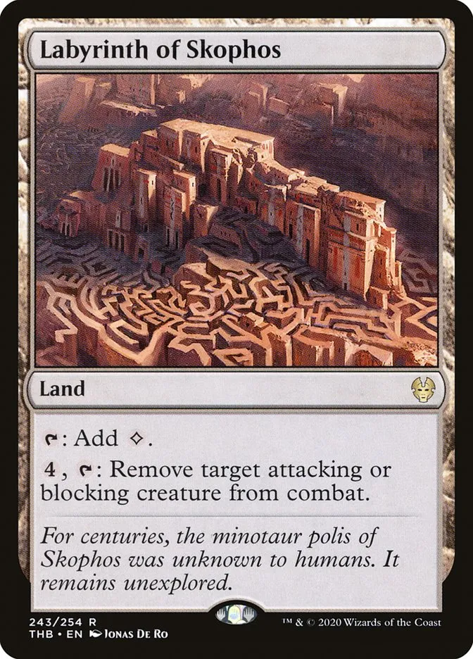 2020 Theros Beyond Death Labyrinth of Skophos #243 rare card image