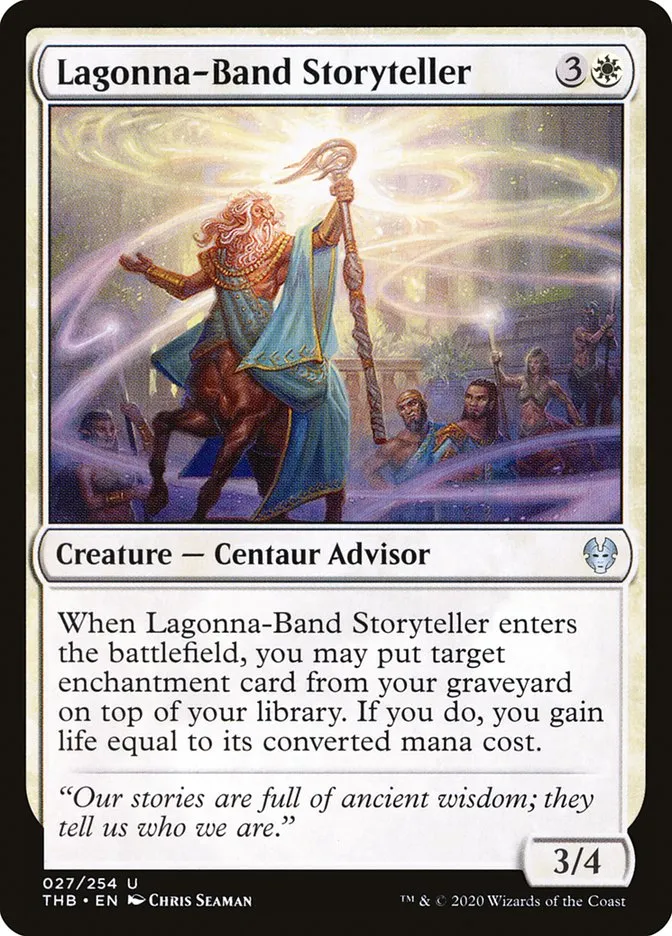2020 Theros Beyond Death Lagonna-Band Storyteller uncommon #27 uncommon card image