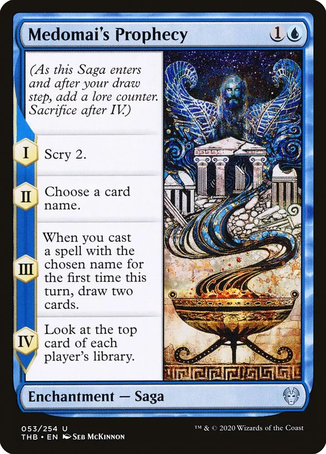 2020 Theros Beyond Death Medomai's Prophecy uncommon #53 uncommon card image