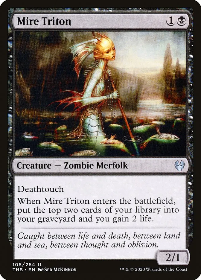 2020 Theros Beyond Death Mire Triton uncommon #105 uncommon card image