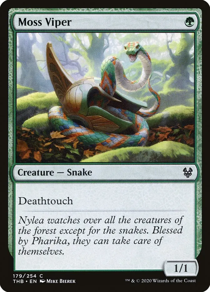 2020 Theros Beyond Death Moss Viper #179 common card image