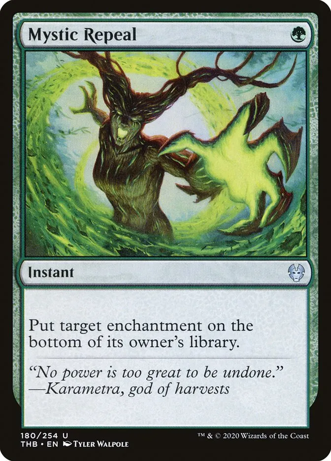 2020 Theros Beyond Death Mystic Repeal #180 uncommon card image