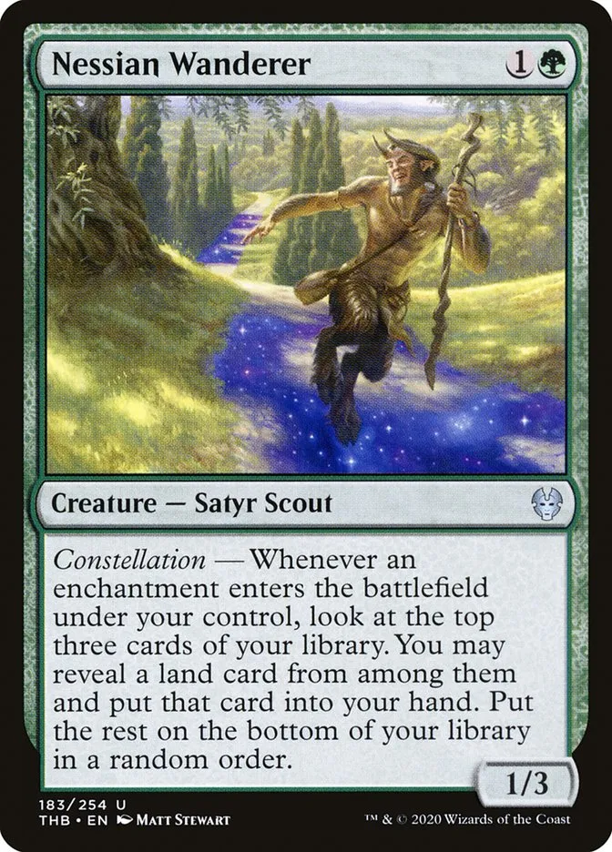 2020 Theros Beyond Death Nessian Wanderer #183 uncommon card image