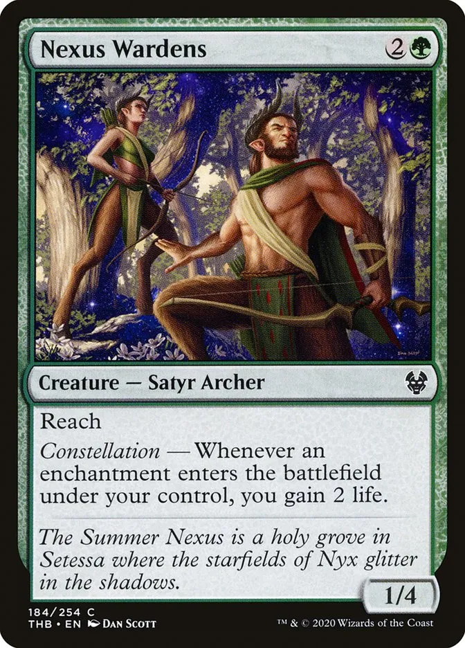 2020 Theros Beyond Death Nexus Wardens #184 common card image