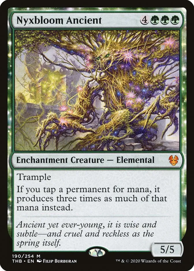 2020 Theros Beyond Death Nyxbloom Ancient #190 mythic card image