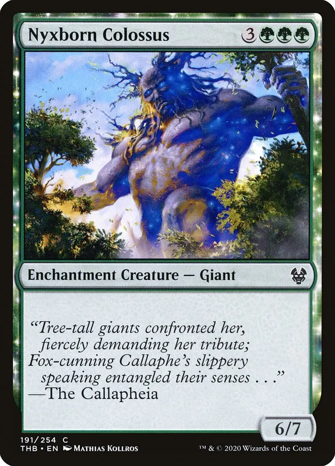 2020 Theros Beyond Death Nyxborn Colossus #191 common card image