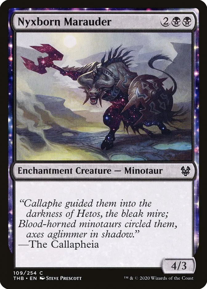 2020 Theros Beyond Death Nyxborn Marauder #109 common card image