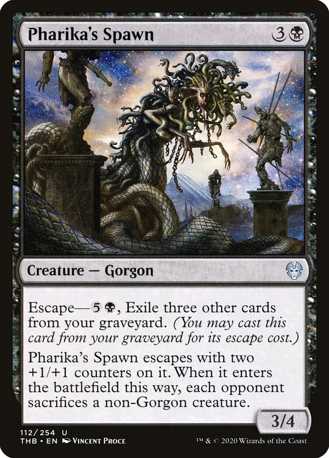 2020 Theros Beyond Death Pharika's Spawn uncommon #112 uncommon card image