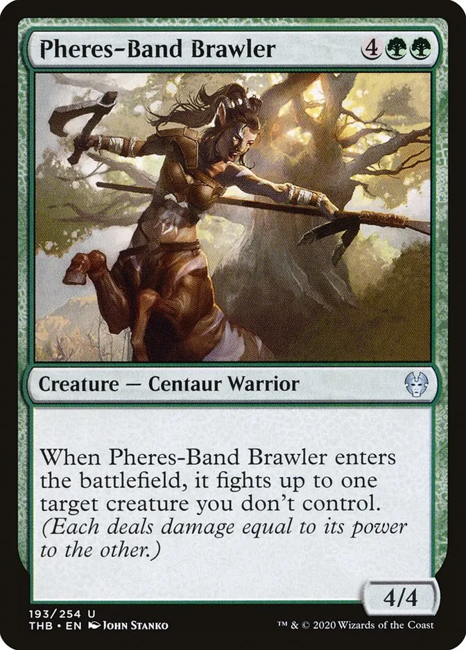 2020 Theros Beyond Death Pheres-Band Brawler #193 uncommon card image