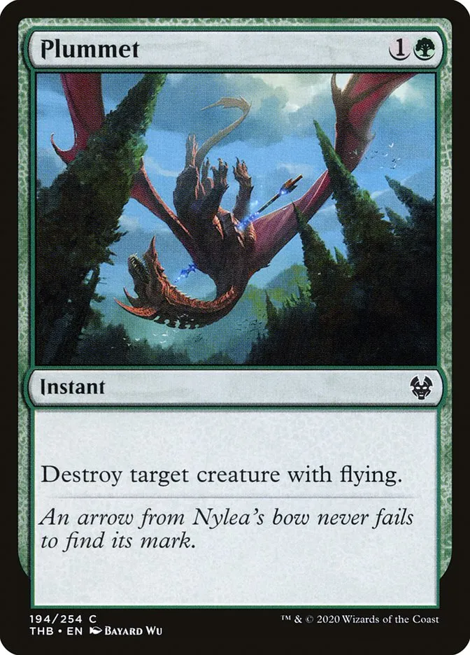 2020 Theros Beyond Death Plummet #194 common card image