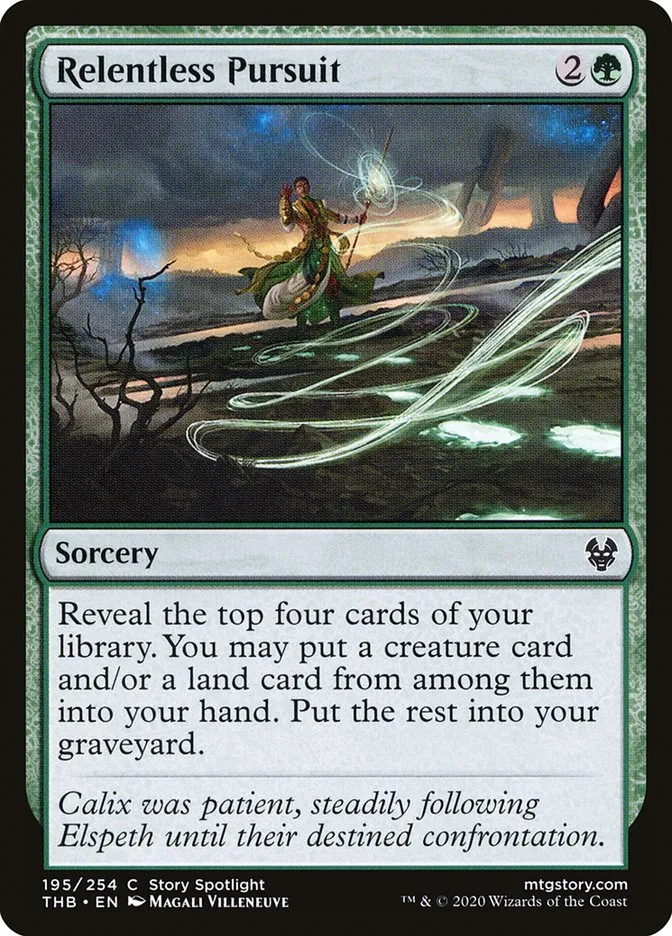2020 Theros Beyond Death Relentless Pursuit #195 common card image