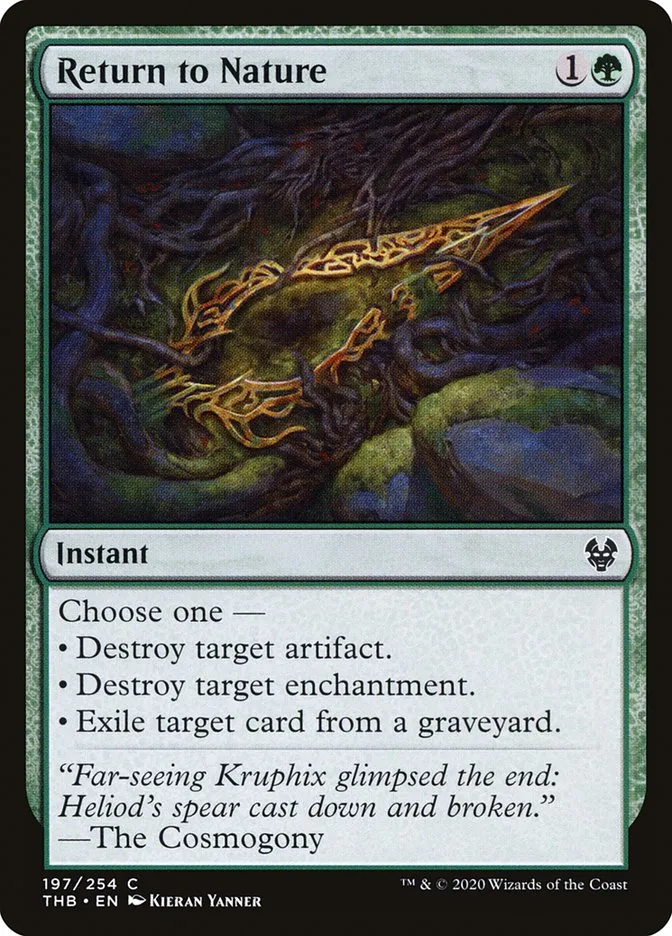 2020 Theros Beyond Death Return to Nature #197 common card image