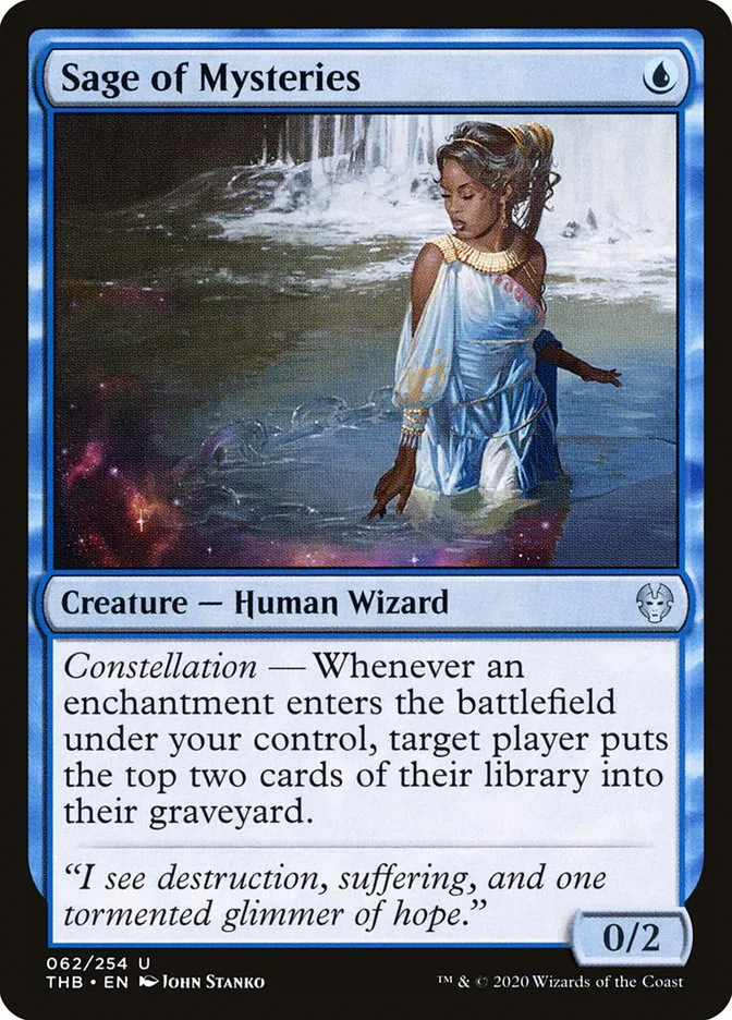 2020 Theros Beyond Death Sage of Mysteries uncommon #62 uncommon card image