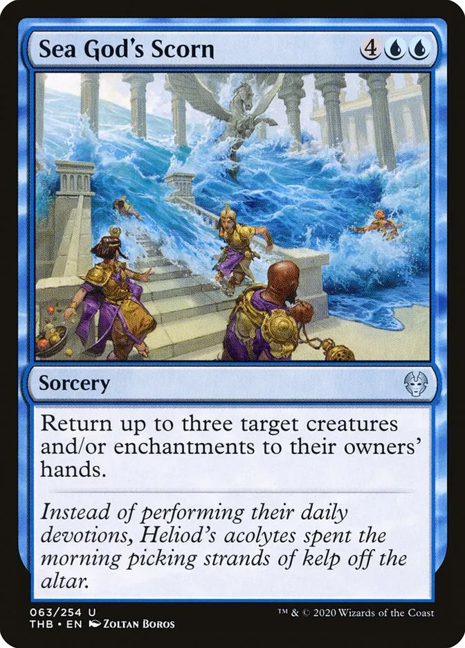2020 Theros Beyond Death Sea God's Scorn uncommon #63 uncommon card image