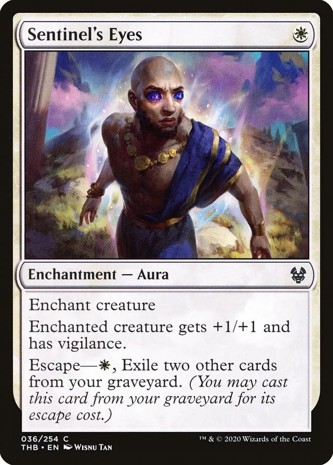 2020 Theros Beyond Death Sentinel's Eyes common #36 common card image