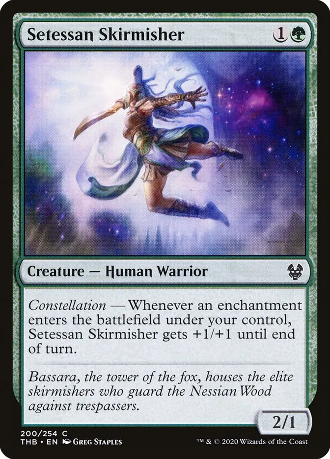 2020 Theros Beyond Death Setessan Skirmisher #200 common card image