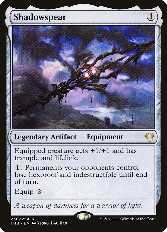 2020 Theros Beyond Death Shadowspear [Foil] rare #236 rare card image