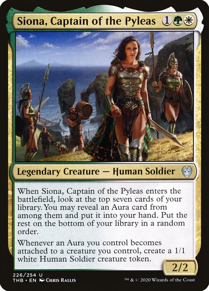 2020 Theros Beyond Death Siona, Captain of the Pyleas #226 uncommon card image
