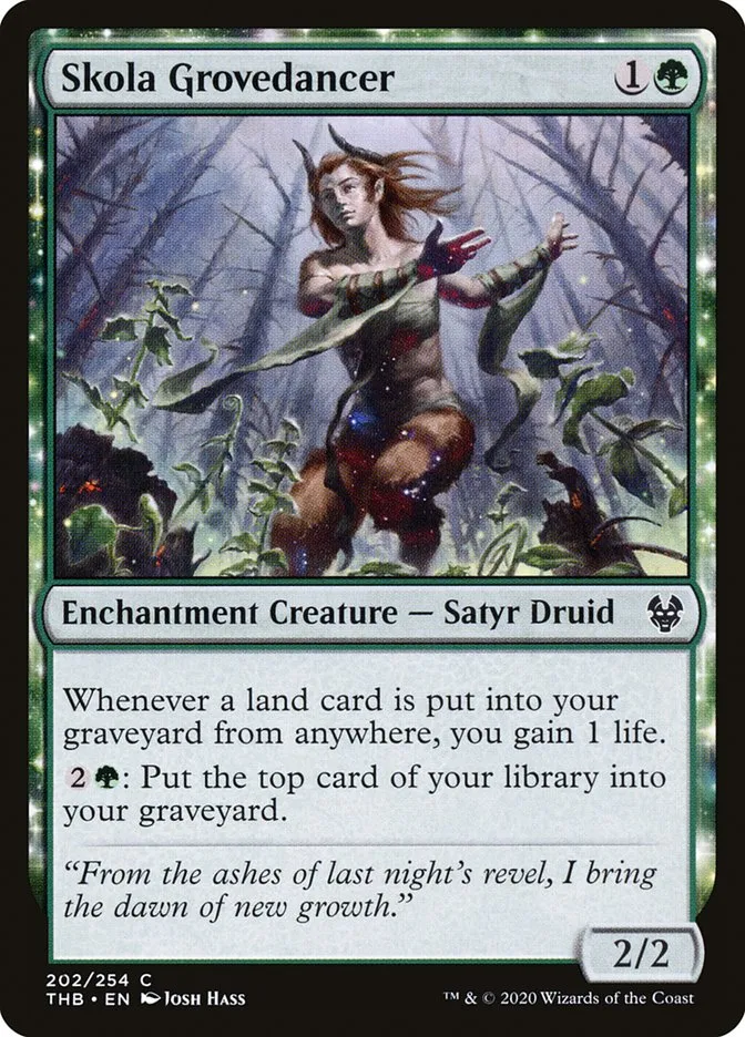 2020 Theros Beyond Death Skola Grovedancer #202 common card image
