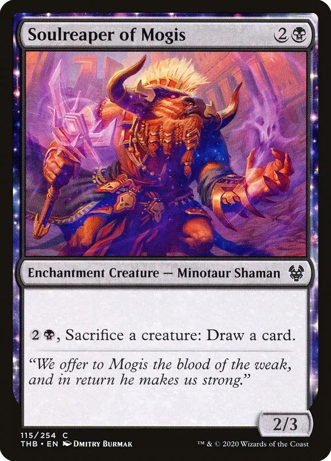 2020 Theros Beyond Death Soulreaper of Mogis #115 common card image