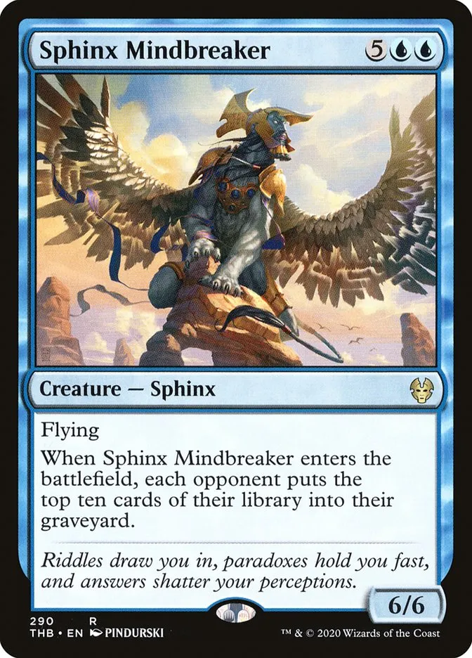 2020 Theros Beyond Death Sphinx Mindbreaker #290 rare card image