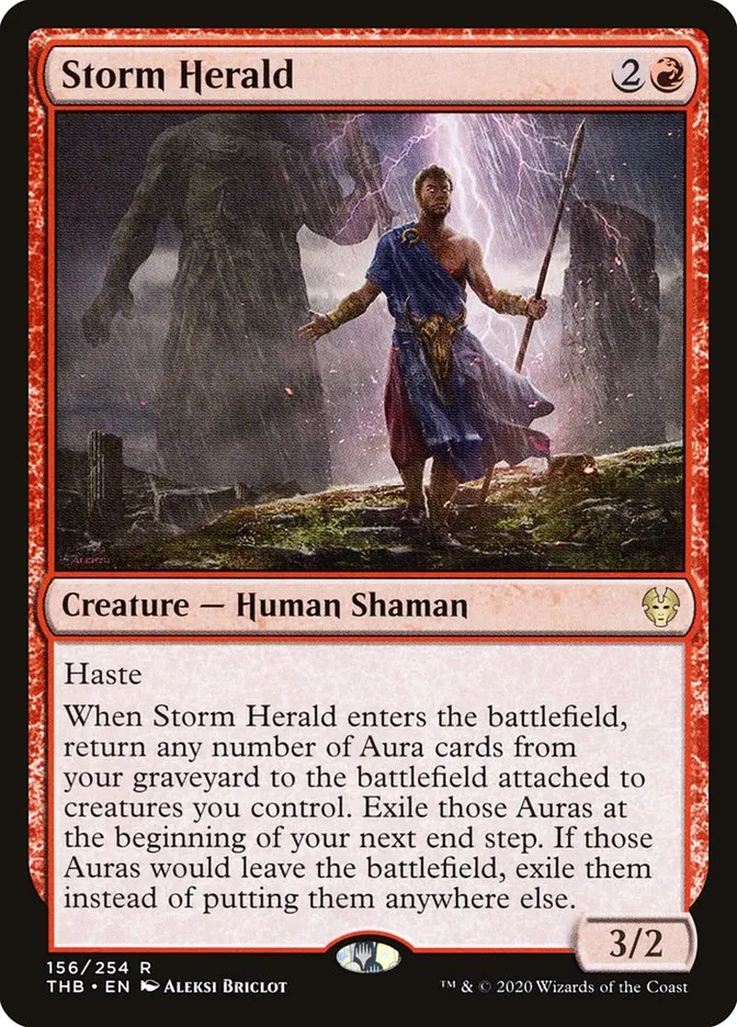 2020 Theros Beyond Death Storm Herald #156 rare card image