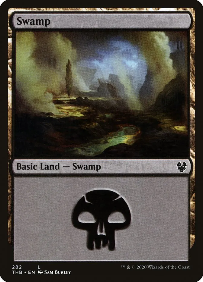2020 Theros Beyond Death Swamp #282 common card image