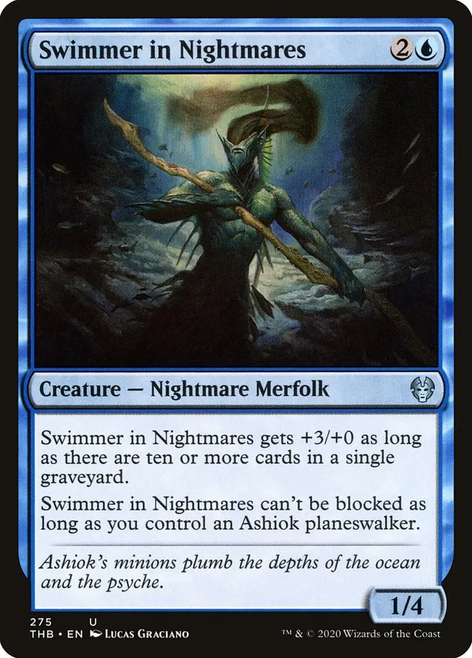 2020 Theros Beyond Death Swimmer in Nightmares #275 uncommon card image