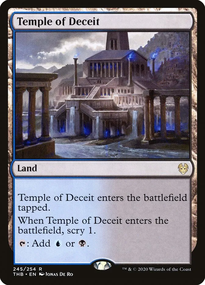 2020 Theros Beyond Death Temple of Deceit #245 rare card image