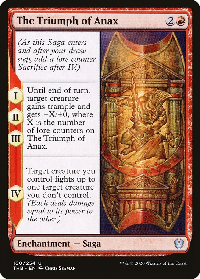 2020 Theros Beyond Death The Triumph of Anax #160 uncommon card image