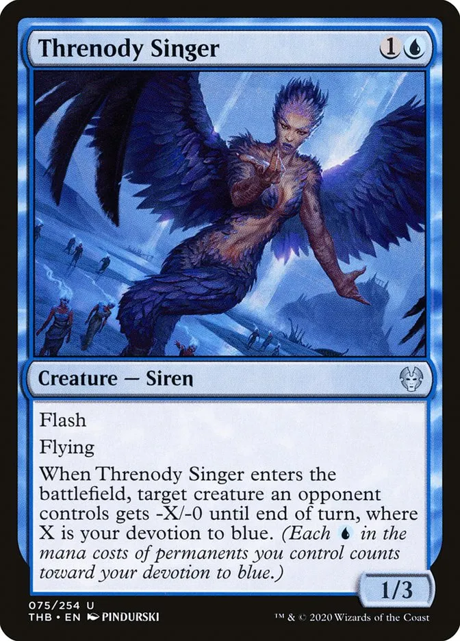 2020 Theros Beyond Death Threnody Singer uncommon #75 uncommon card image