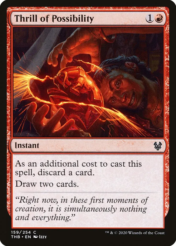 2020 Theros Beyond Death Thrill of Possibility #159 common card image