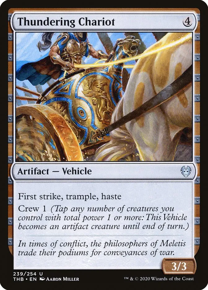 2020 Theros Beyond Death Thundering Chariot #239 uncommon card image