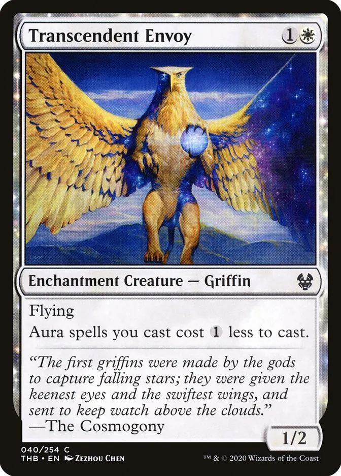 2020 Theros Beyond Death Transcendent Envoy common #40 common card image