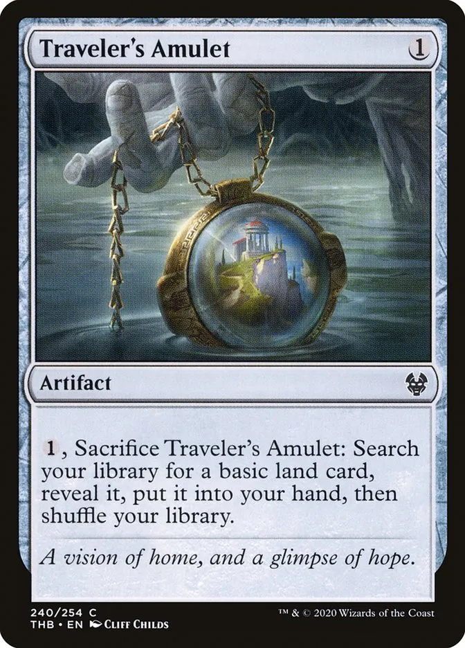 2020 Theros Beyond Death Traveler's Amulet #240 common card image