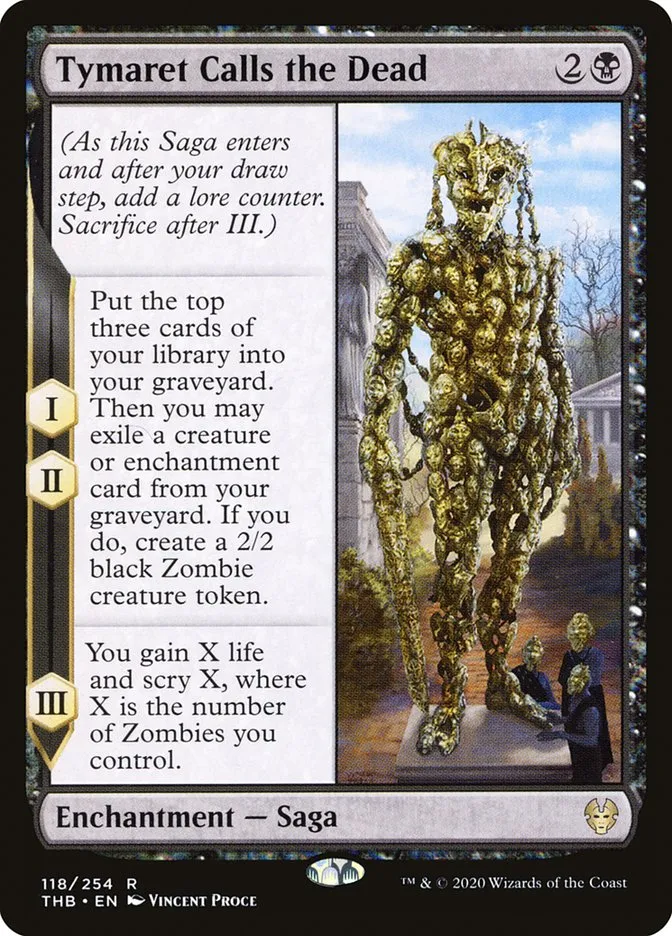 2020 Theros Beyond Death Tymaret Calls the Dead #118 rare card image