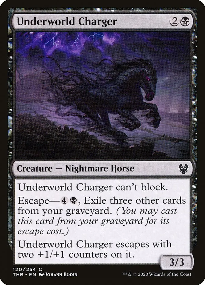 2020 Theros Beyond Death Underworld Charger #120 common card image