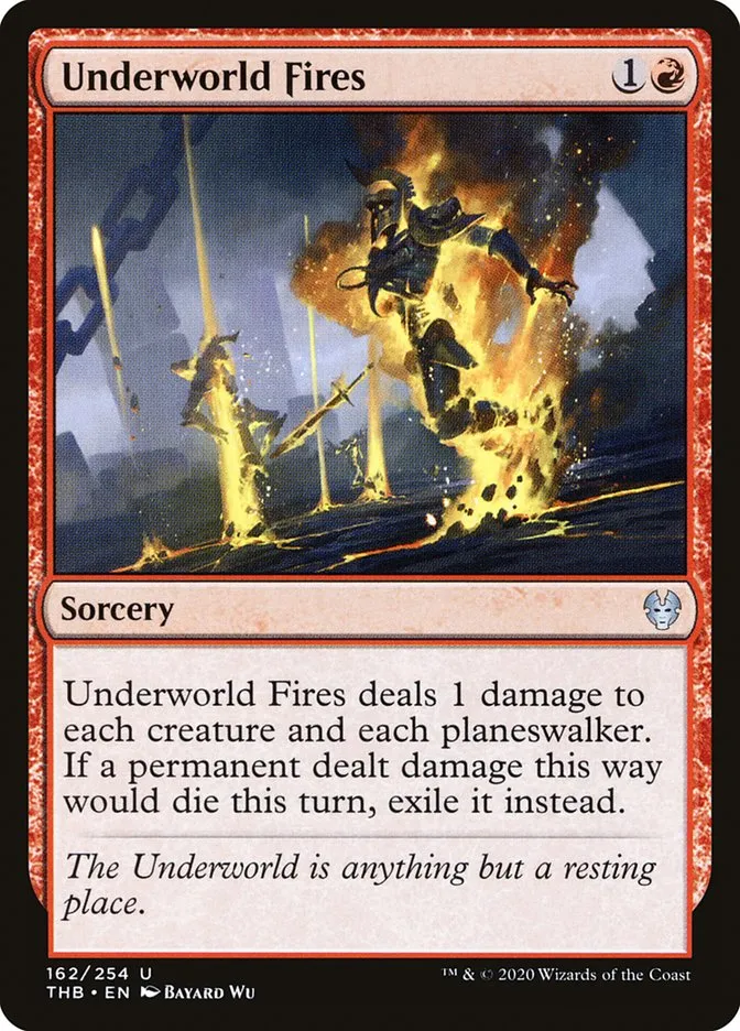 2020 Theros Beyond Death Underworld Fires #162 uncommon card image
