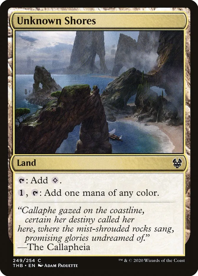 2020 Theros Beyond Death Unknown Shores #249 common card image