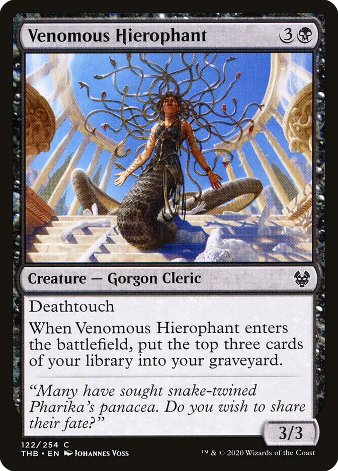 2020 Theros Beyond Death Venomous Hierophant #122 common card image