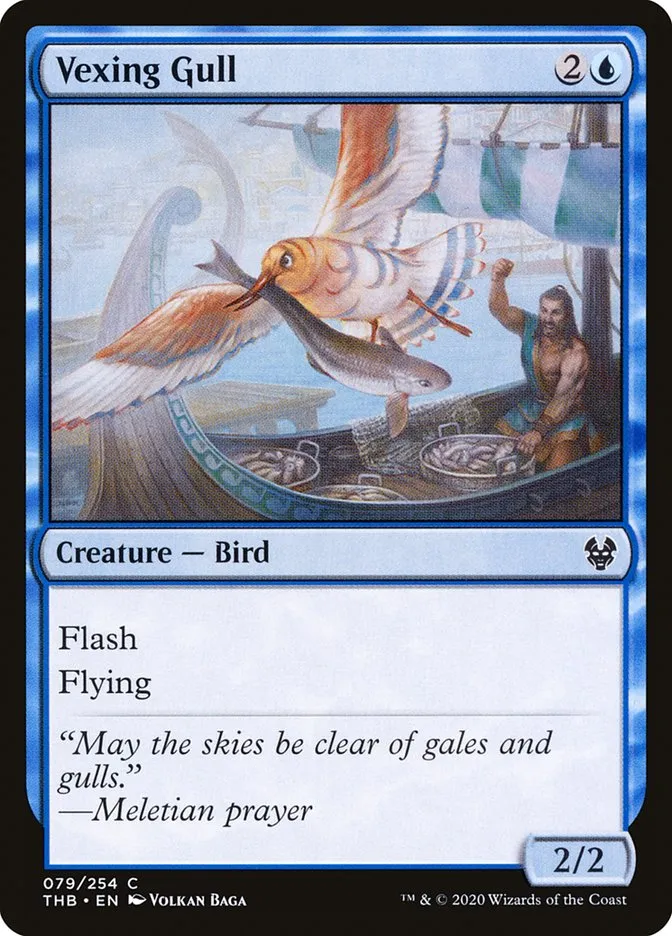 2020 Theros Beyond Death Vexing Gull common #79 common card image