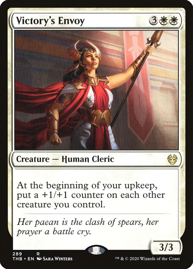 2020 Theros Beyond Death Victory's Envoy #289 rare card image