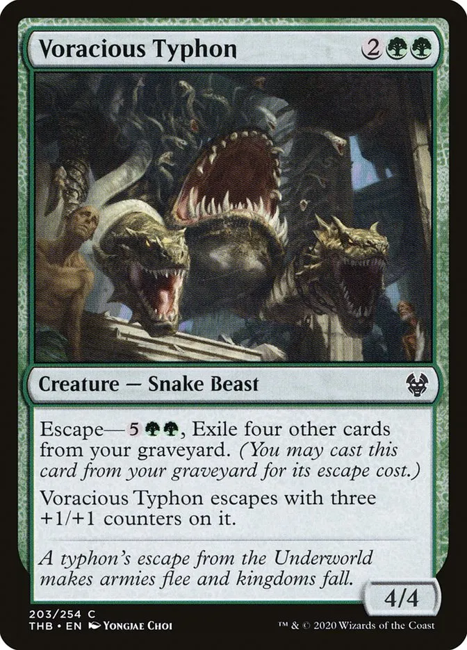 2020 Theros Beyond Death Voracious Typhon common #203 common card image