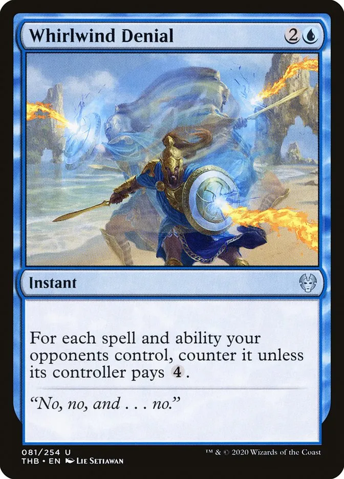 2020 Theros Beyond Death Whirlwind Denial uncommon #81 uncommon card image