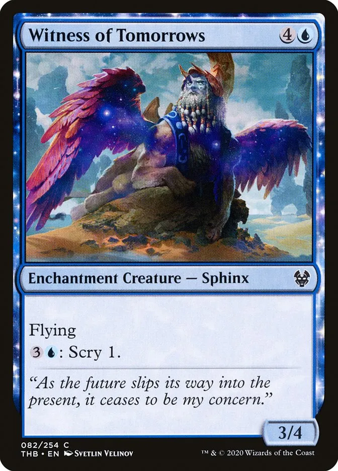 2020 Theros Beyond Death Witness of Tomorrows common #82 common card image