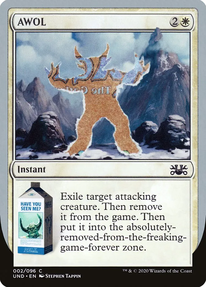 2020 Unsanctioned AWOL common #2 common card image