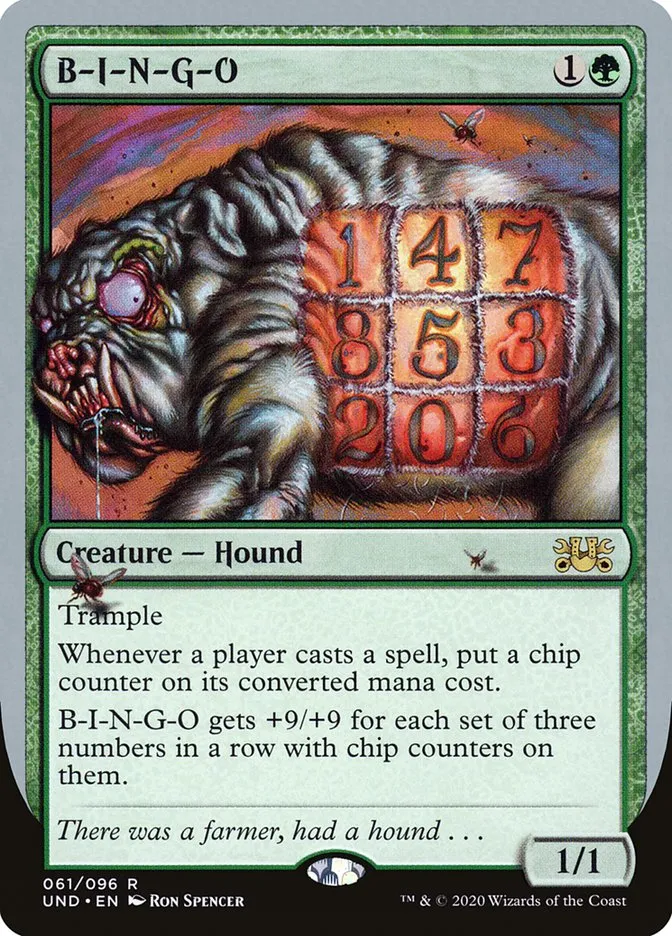 2020 Unsanctioned B-I-N-G-O #61 rare card image