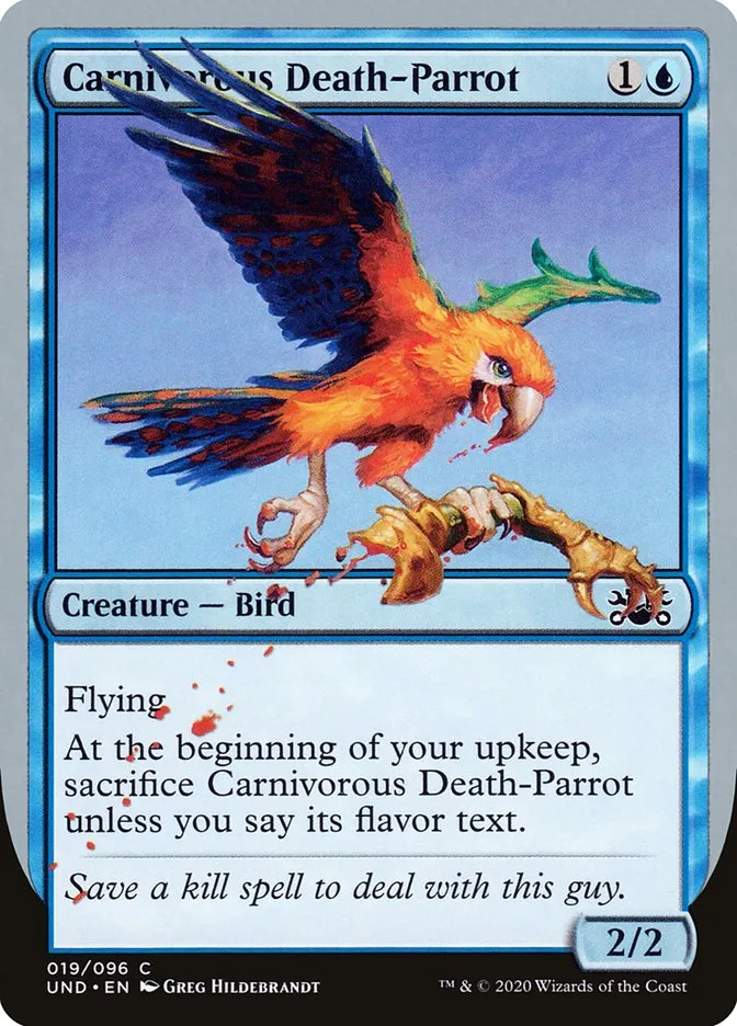2020 Unsanctioned Carnivorous Death-Parrot #19 common card image
